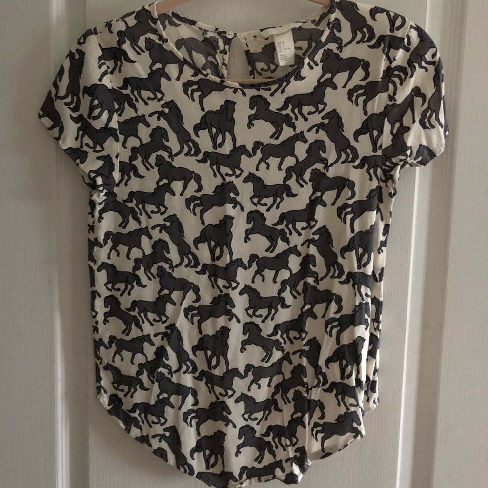 Horse Patterned Blouse